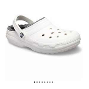 White junior girls size 5 crocs new in packing never opened